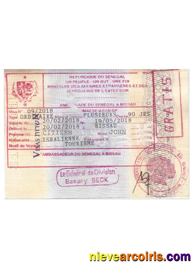 SENEGAL stamp visa